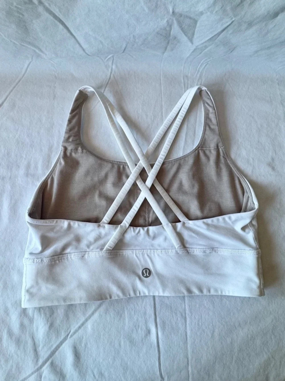 Lululemon White Longline Energy Bra - 8